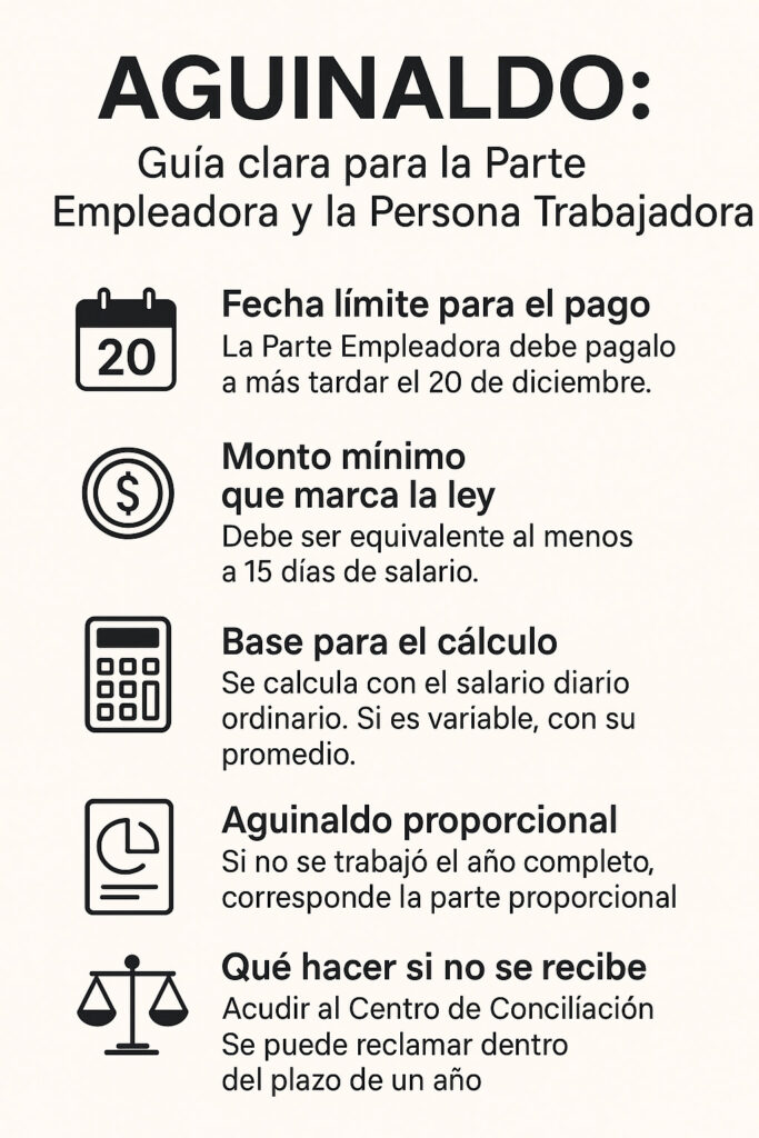 Aguinaldo: Consideraciones especiales